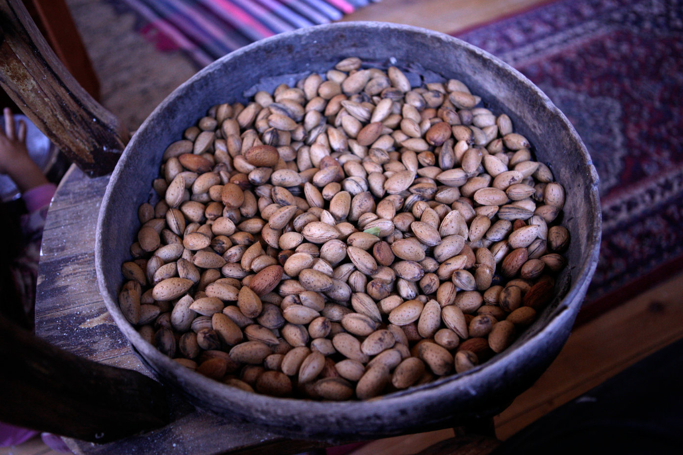 Almond harvest